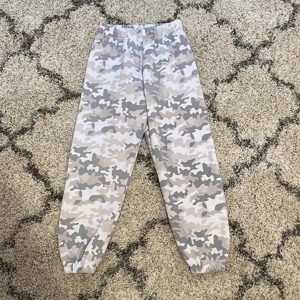 Lazypants Kids White Camo Sweatpants